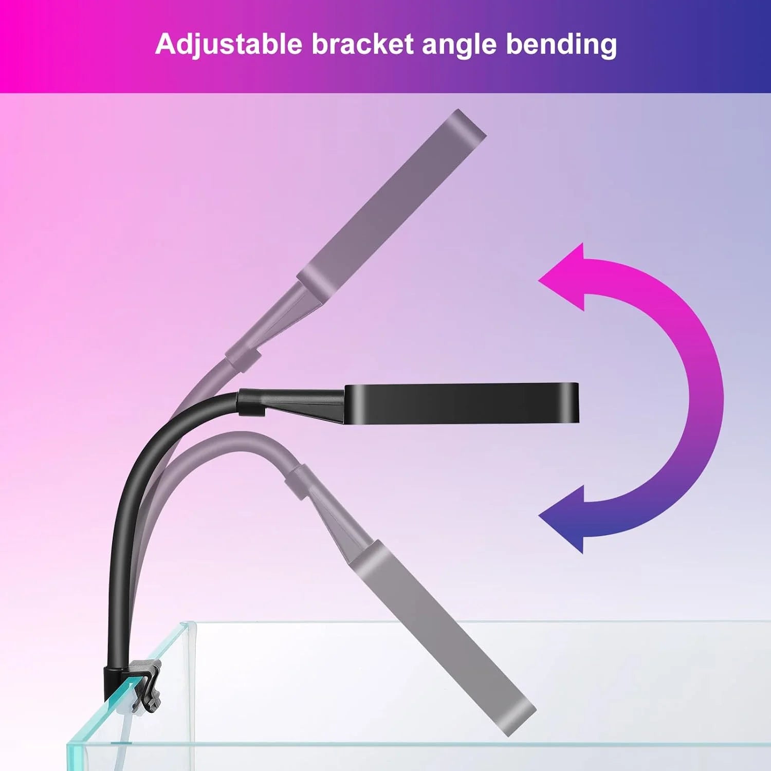 LED Aquarium Light,Full Spectrum Aquarium Plant Light,Clip on Freshwater Planted Light for Aquarium Plant Growth,Dimmable Nano Refugium Tank Light,Adjustable Timer/Brightness, IP68