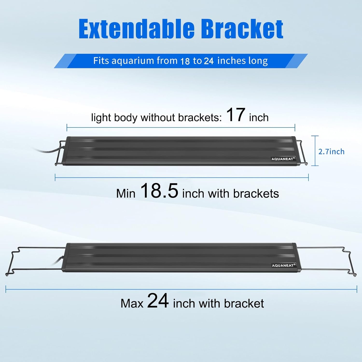 Full Spectrum LED Aquarium Light for 18 to 24 Inch Freshwater Fish Tanks