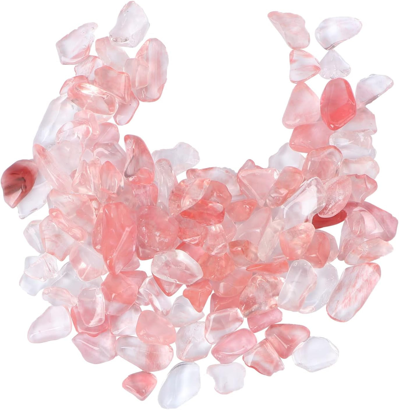 Aquarium Pebbles Pink-Fish Tank Gravel Rock Crystal Stones for Fish Tank/Terrariums/Garden/Flowerpot/Glassware/Vases Decoration (100G 5-7Mm)