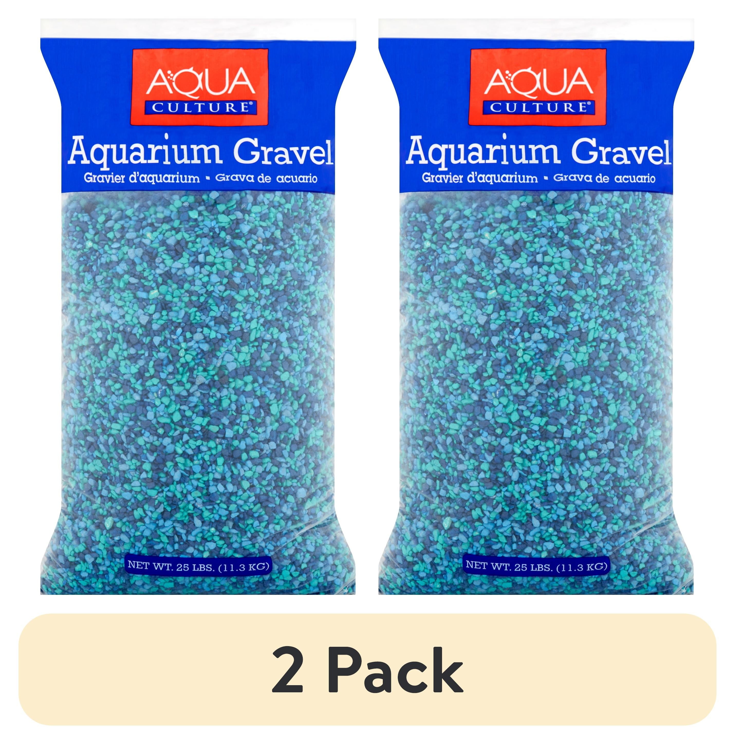 (2 Pack)  Aquarium Gravel, Caribbean, 25 Lb