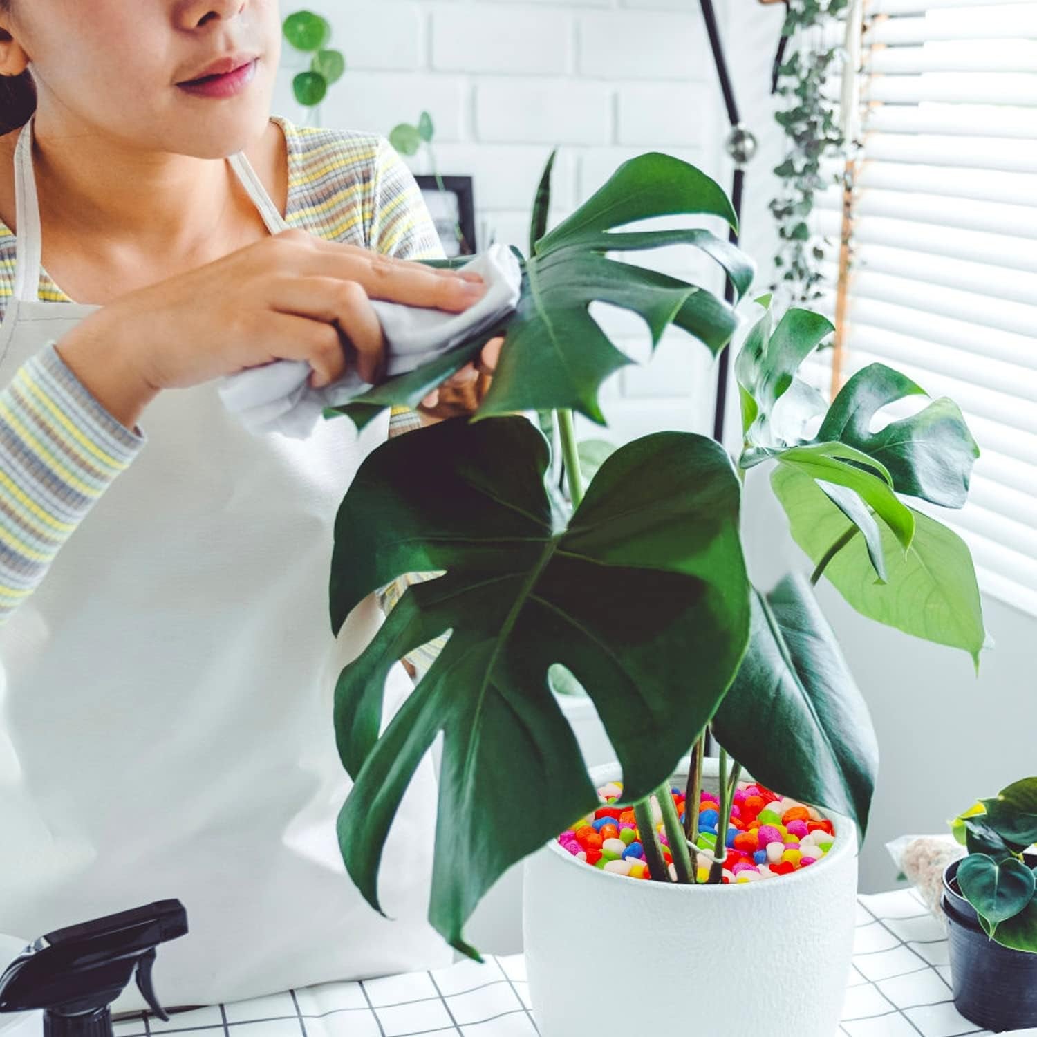 2.2 Lb Decorative Mini Rainbow Gravel Pebbles for Aquariums and Landscaping - Mixed Color Stones for Succulents, Cacti, Bonsai, and Home Decor (8-12mm)