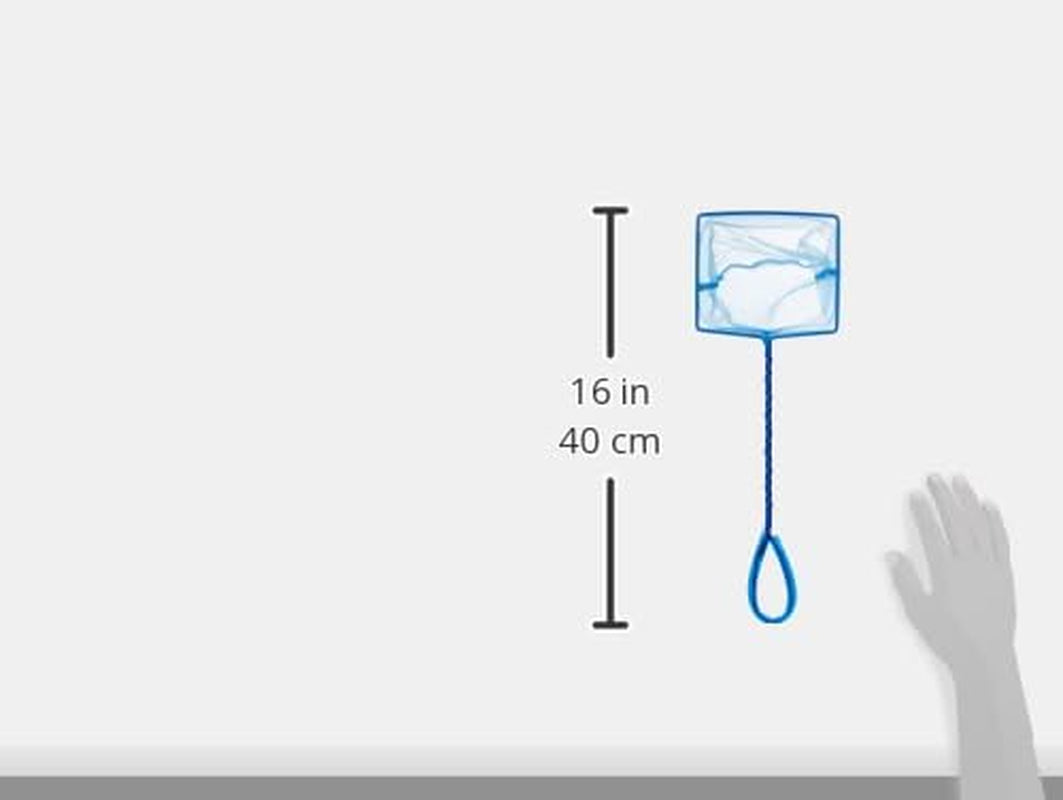 Blue Fine Nylon Net, 3-Inch with 10-Inch Handle, Aquarium Maintenance Tool, Model 11273