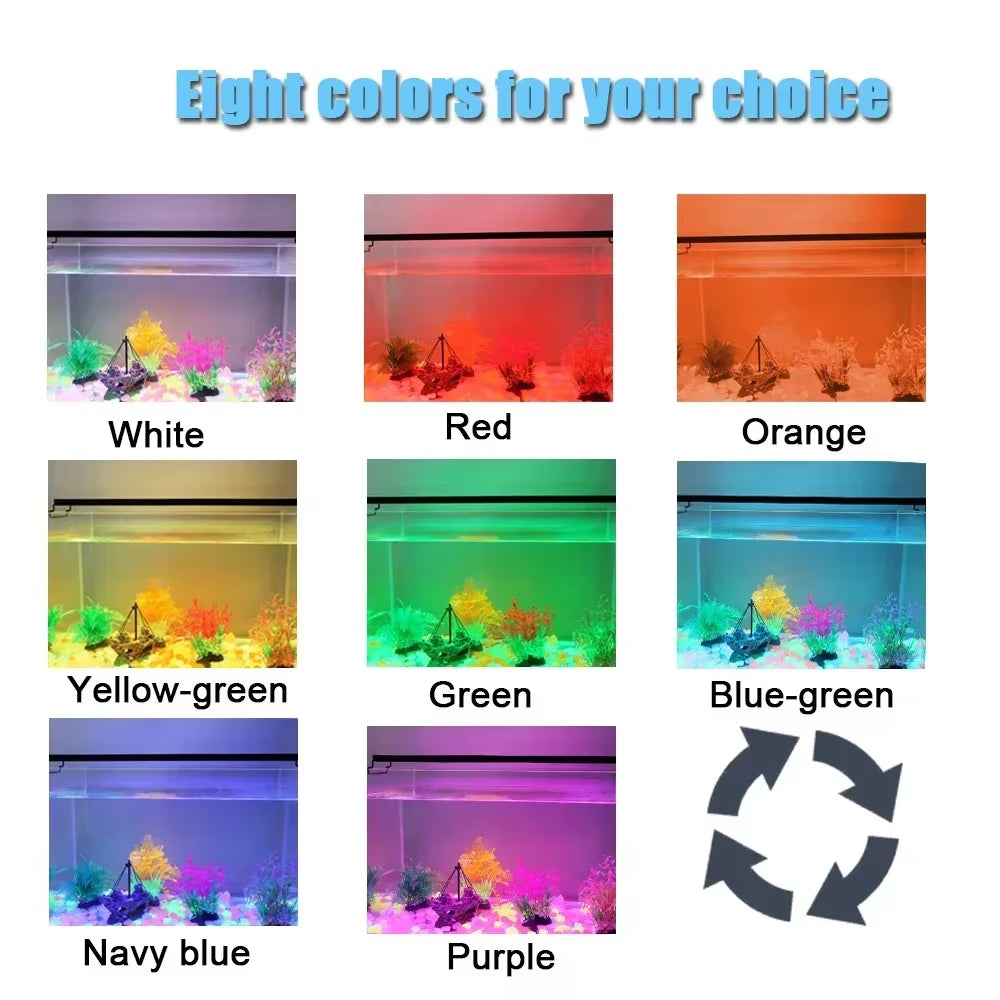 24/7 Lighting Aquarium LED Light Full Spectrum Extendable Timer Adjustable Brightness Fish Tank Light Aquariums Decoration Lamp
