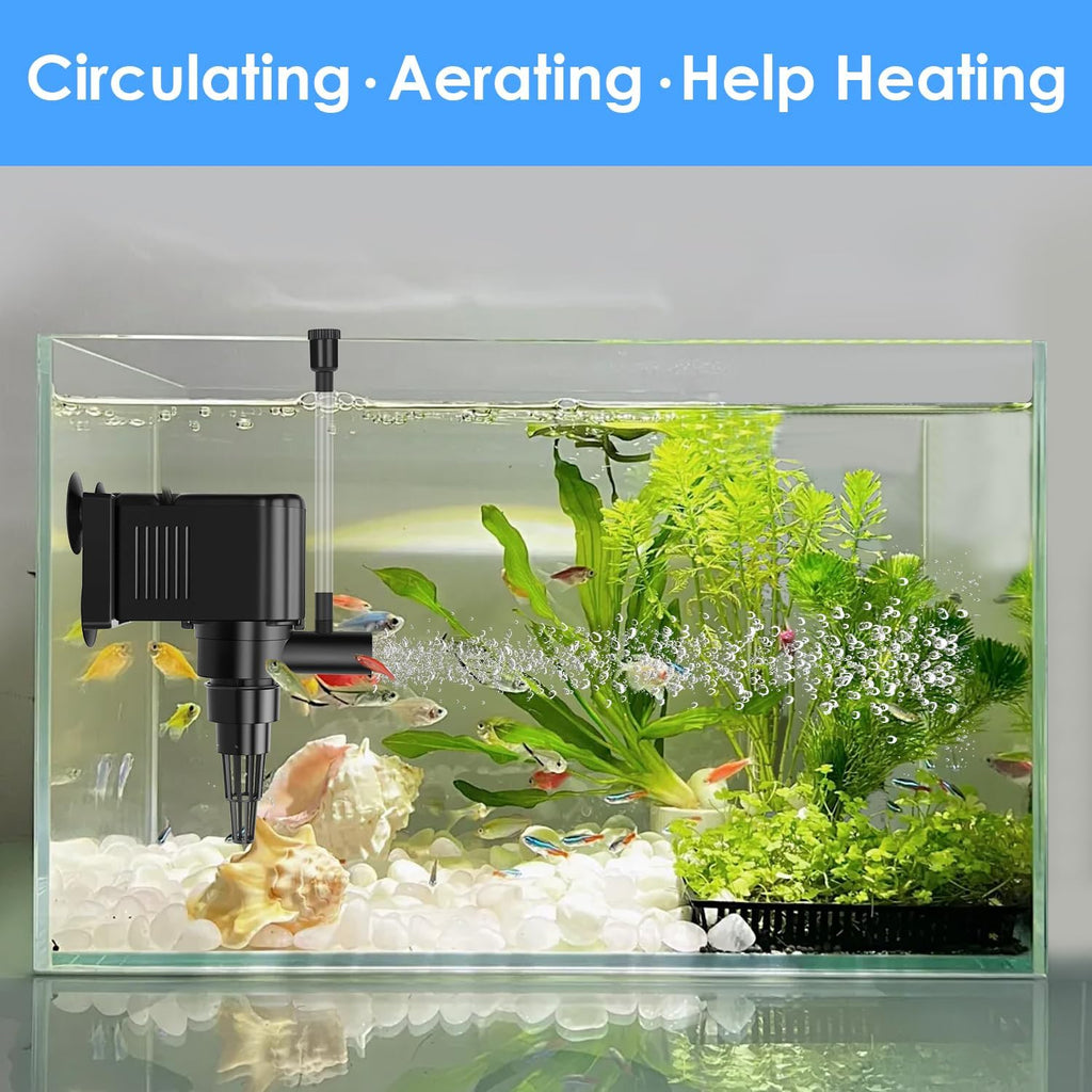 Aquarium Powerhead Pump Circulating Water Pump 265 GPH for 60-80 Gallon Aquariums with Aerating Features
