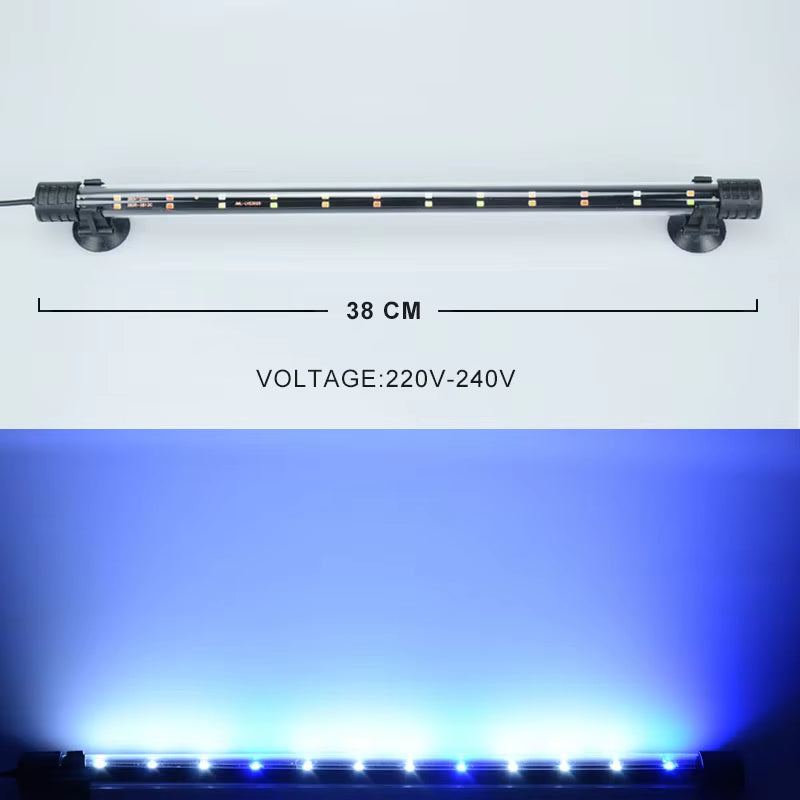 14-58CM Aquarium Light Fish Tank Submersible Light Lamp Waterproof Underwater LED Lights Aquarium Lighting