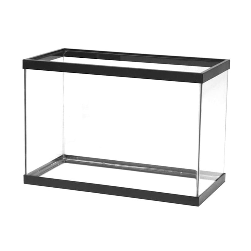 Aqueon Standard Glass Rectangle Aquarium Tank, 20 Gallon, Black Trim, Open-Glass