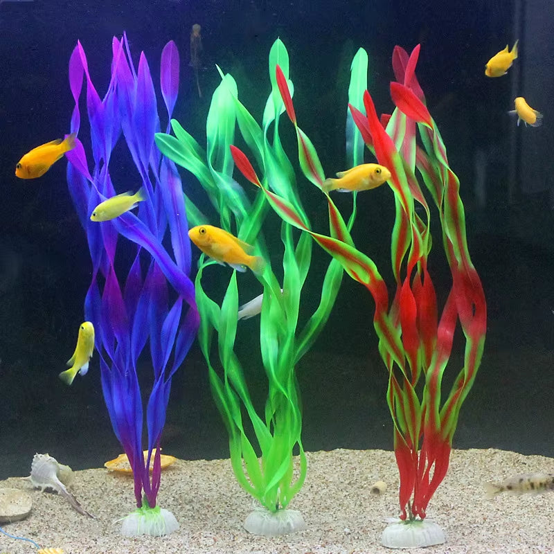 5/10Pcs Plastic Aquarium Plants Fish Tank Decorations Artificial Seaweed Water Grass Underwater Plants for Aquarium Accessories