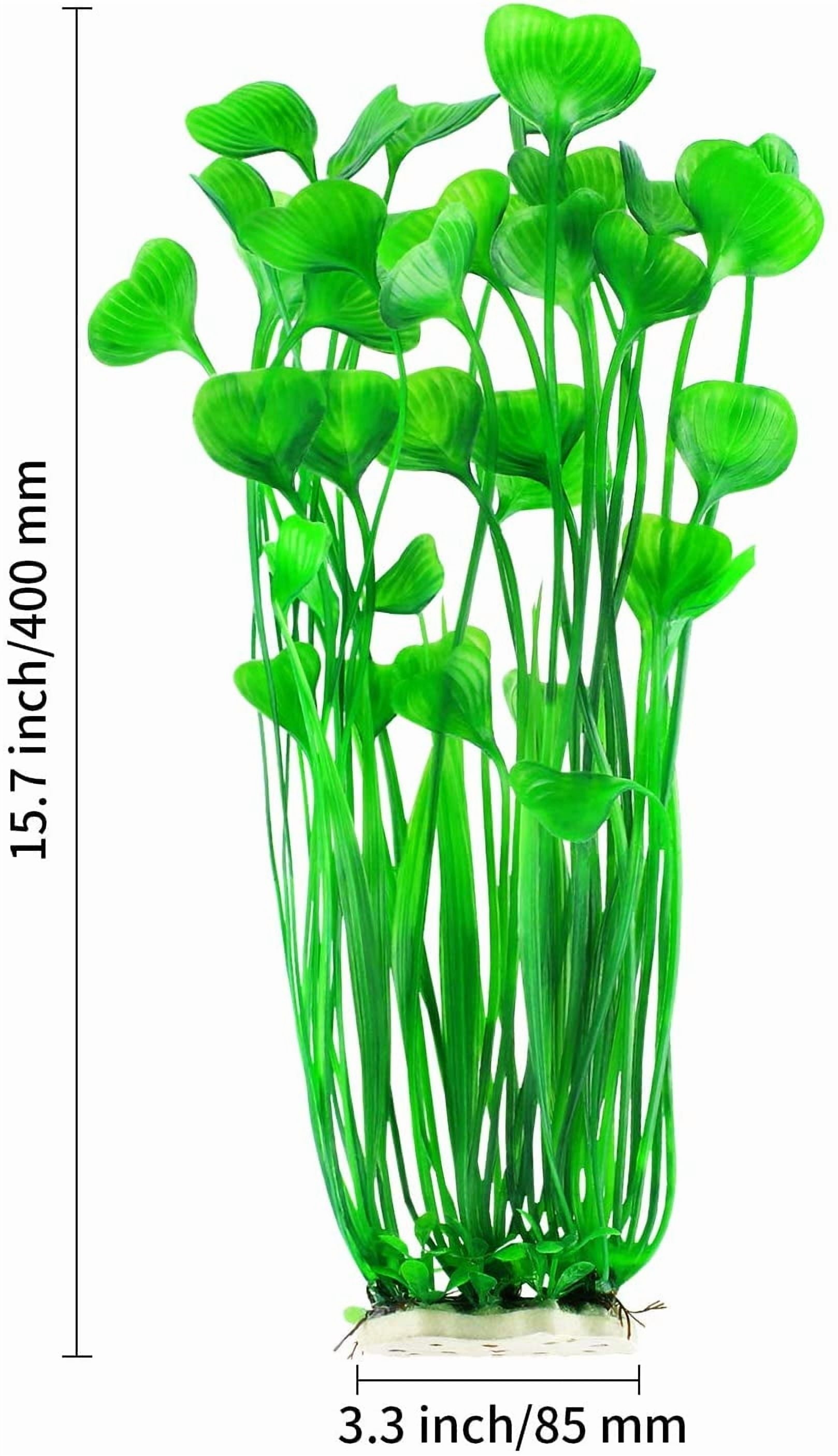 Plastic Fish Tank Plants, Artificial Tall Aquarium Plants for Fish Tank Decor, 15.75 Inches (Pack of 2)