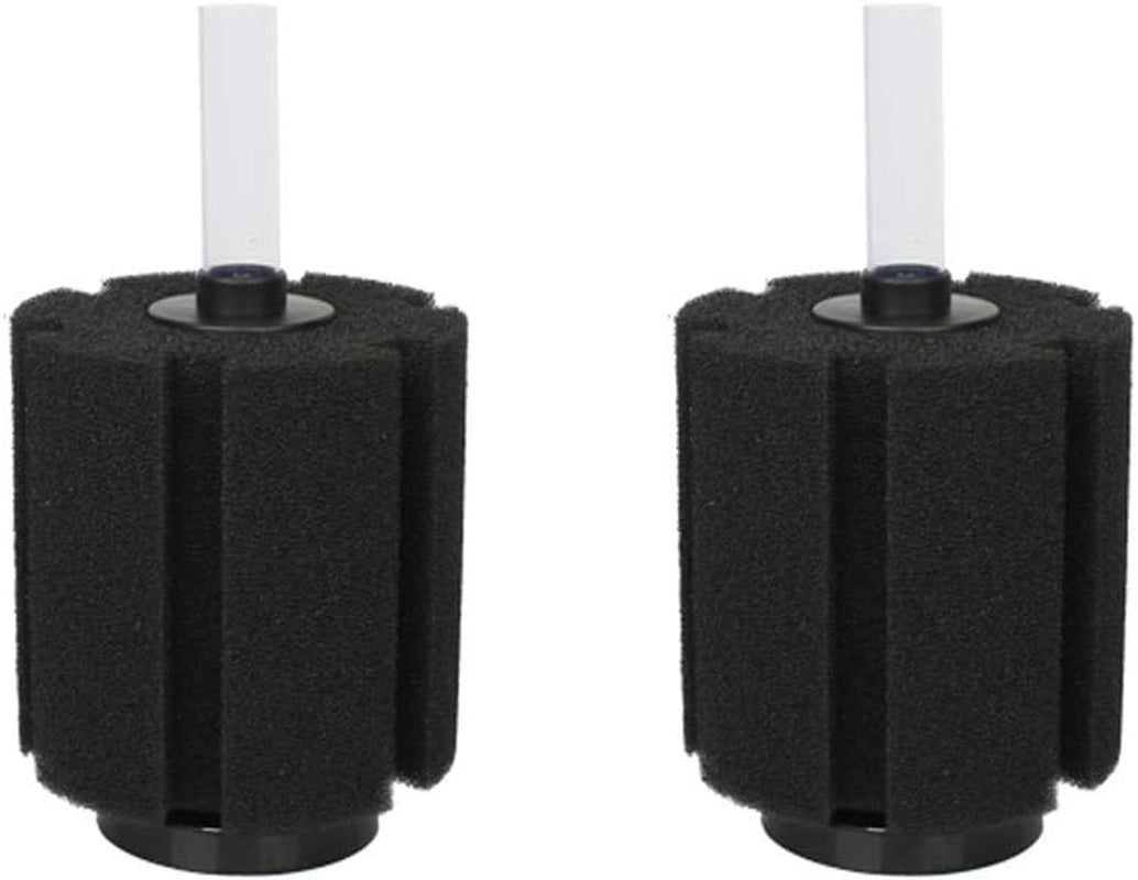 Aquarium Sponge Filter for 20 Gallon Fish Tank, Betta, Nano, Shrimp, Fry, Biochemical Filter with Airline Tubing, Check Valves, Suction Cups