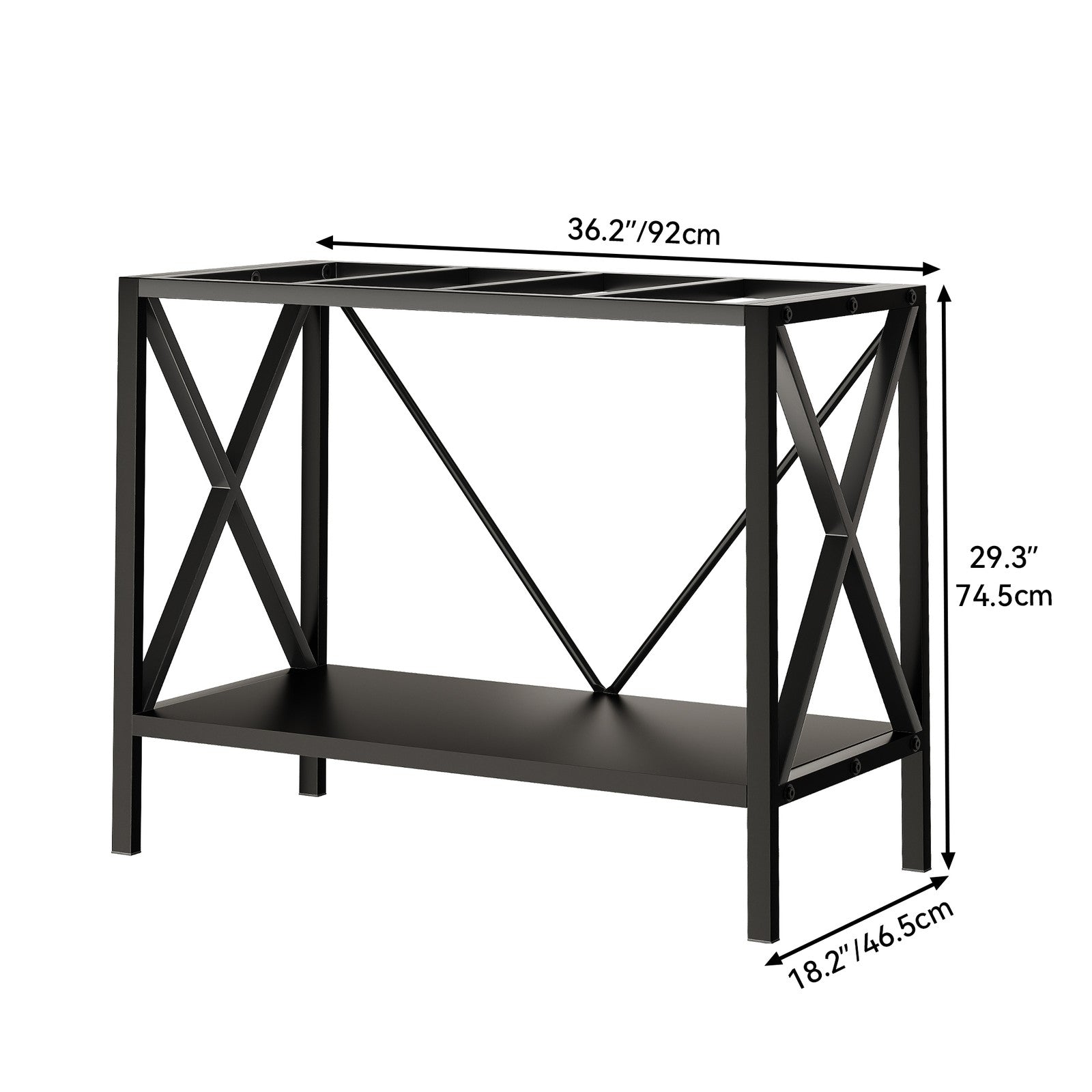 X-Shape 40 Gallon Fish Tank Stand 500Lbs Capacity for Metal Aquarium Stand