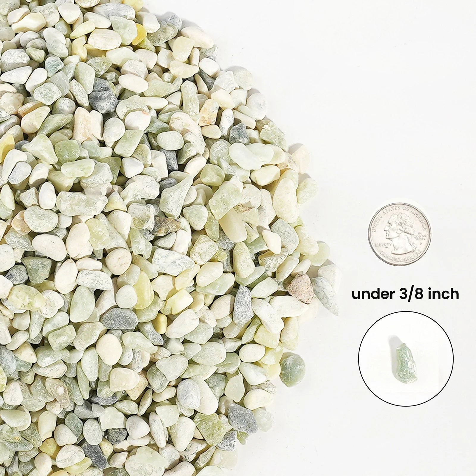 12 LBS Natural Gravel for Fish Tank, Stonecreek Betta Fish Aquarium Gravel, Vase Filler, River Rocks, Fish Tank Decorations, Perfect for Aquarium Decor, Fish Tank, & Indoor Plant, Jade