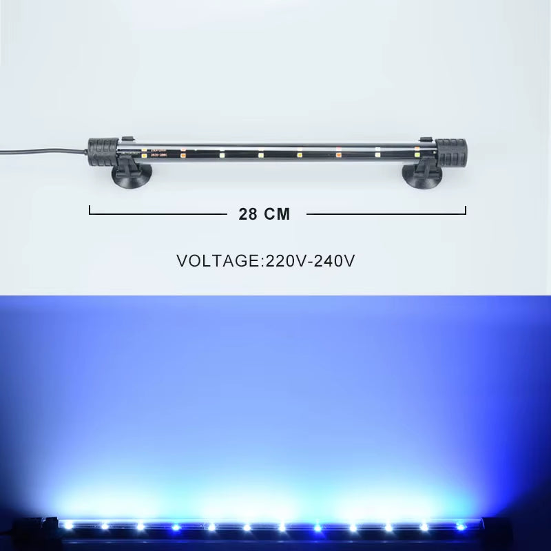 14-58CM Aquarium Light Fish Tank Submersible Light Lamp Waterproof Underwater LED Lights Aquarium Lighting