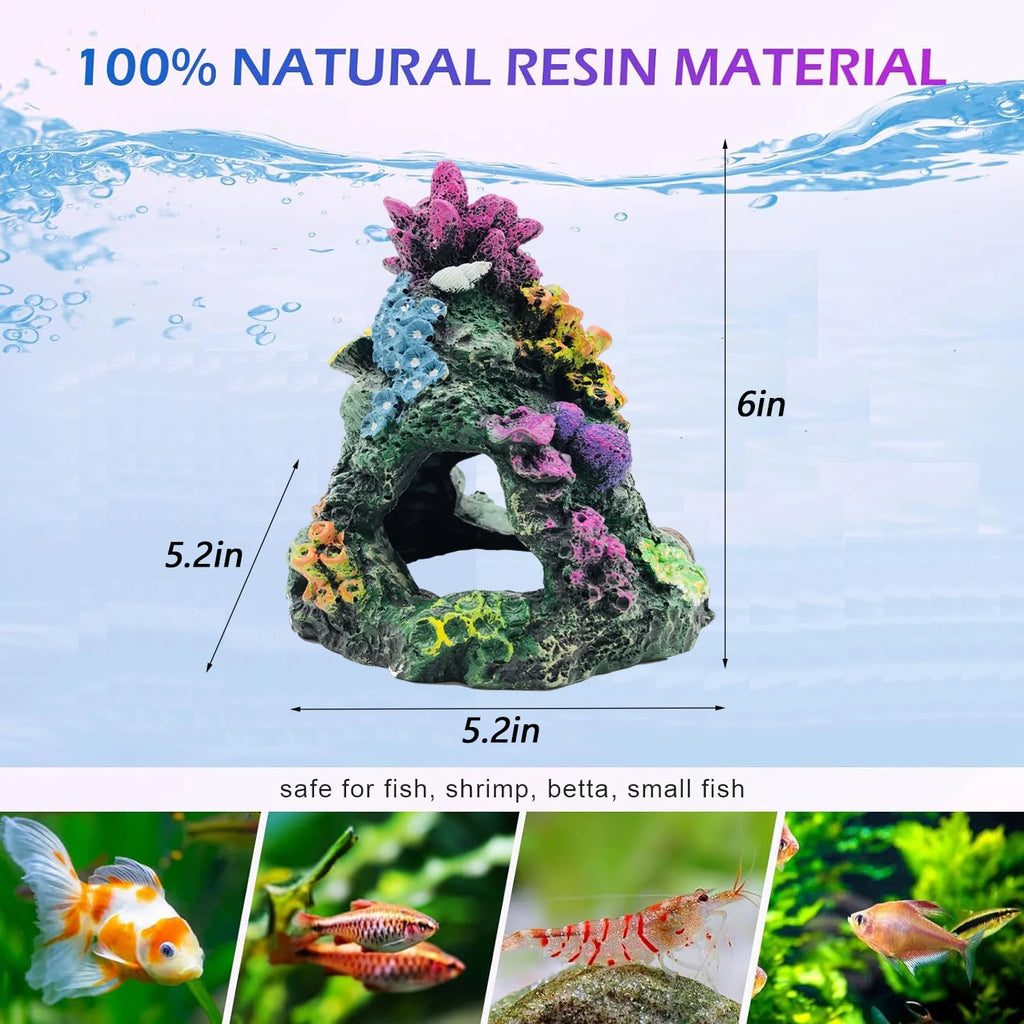 Fish Tank Accessories Aquarium Decorations, Fish Tank Decor Aquarium Accessories, Fish Tank Plants Rock Decor, Goldfish Betta Fish Hideout