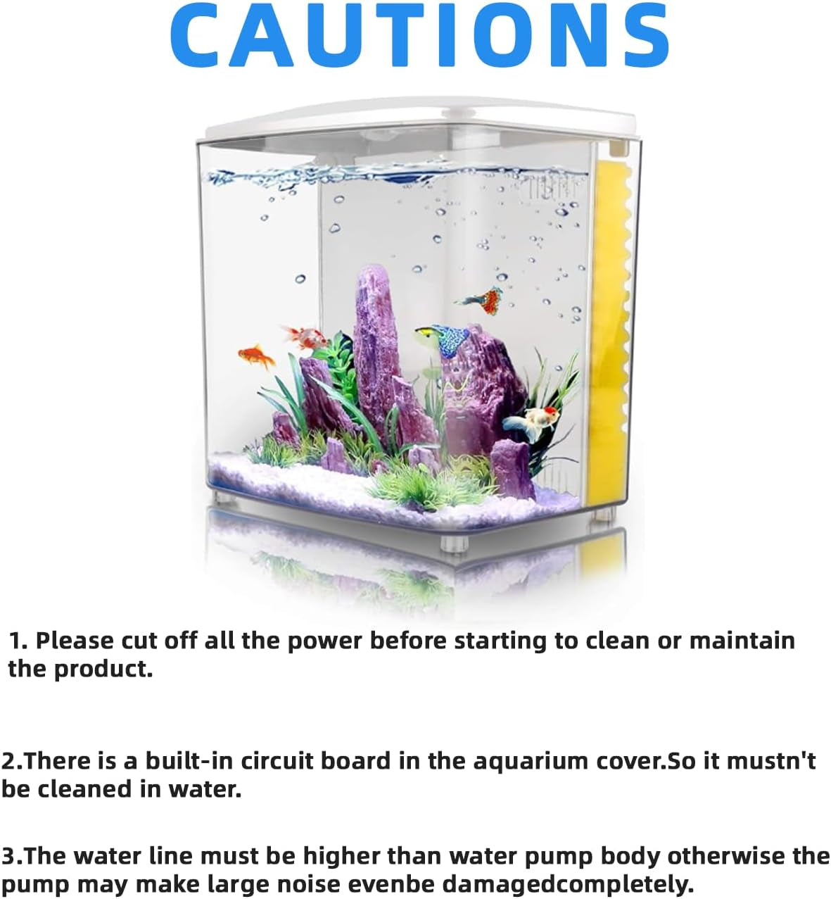1.2-Gallon Betta Aquarium Starter Kit with LED Lighting and Filter Pump