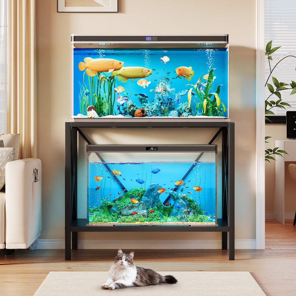 X-Shape 40 Gallon Fish Tank Stand 500Lbs Capacity for Metal Aquarium Stand