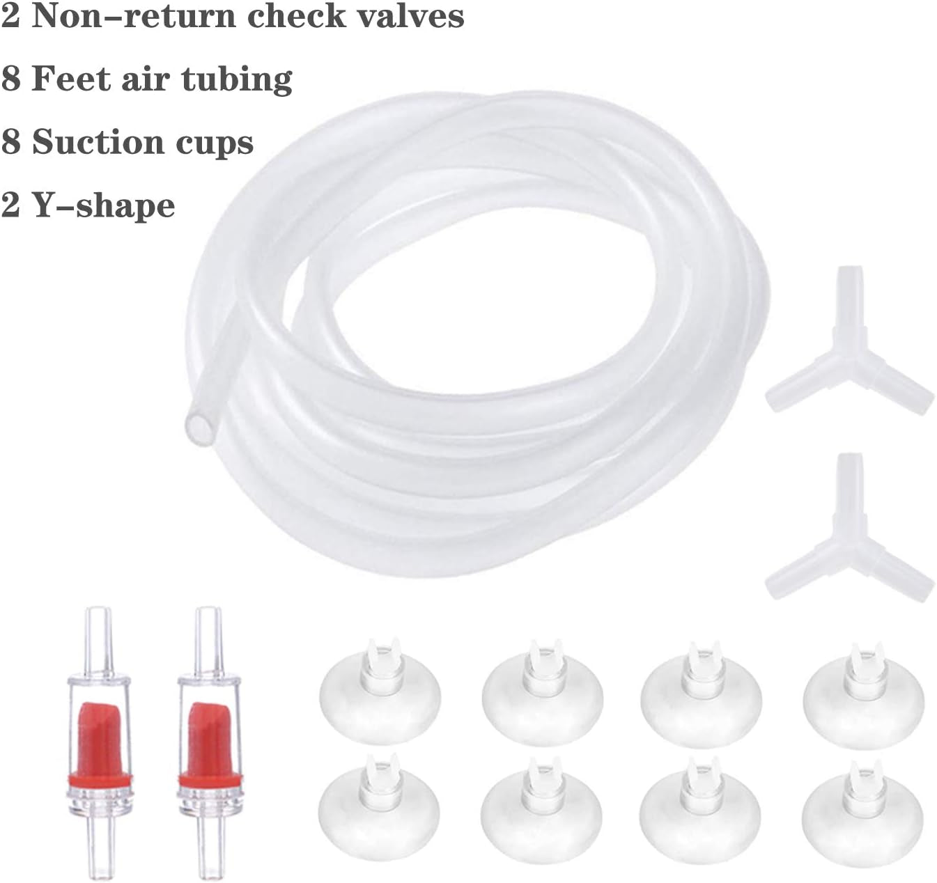 Aquarium Sponge Filter for 20 Gallon Fish Tank, Betta, Nano, Shrimp, Fry, Biochemical Filter with Airline Tubing, Check Valves, Suction Cups