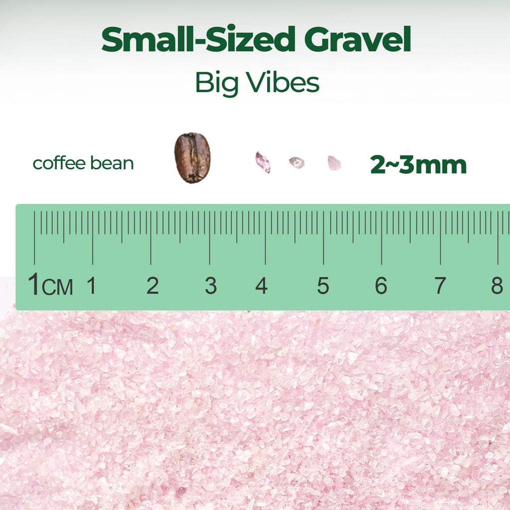 Tumbled Crystal Quartz Chips - 1 LB Irregular Shaped Healing Stones for Potted Plants, Resin Art, Vase Fillers, and Aquarium Gravel (Light Rose)