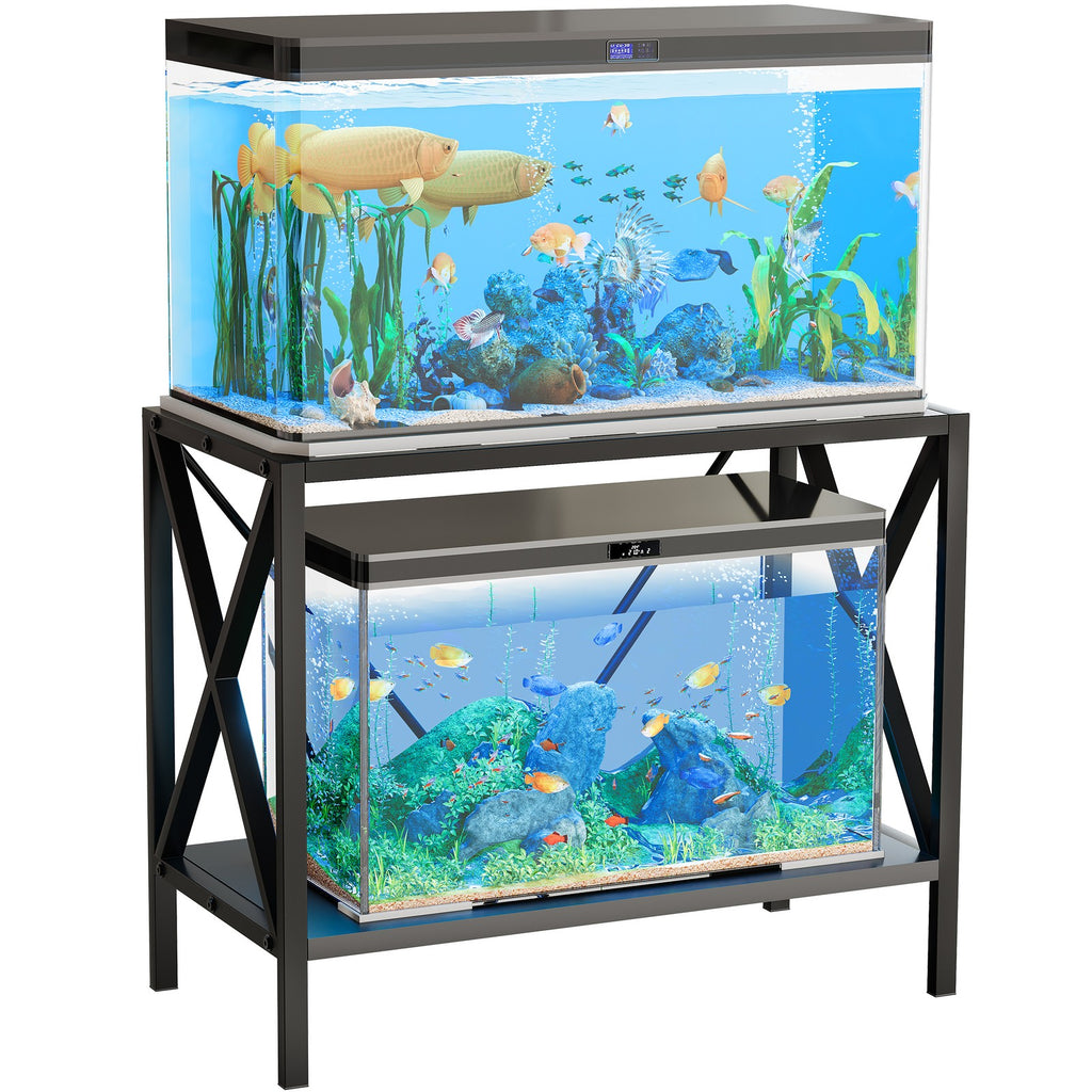 X-Shape 40 Gallon Fish Tank Stand 500Lbs Capacity for Metal Aquarium Stand