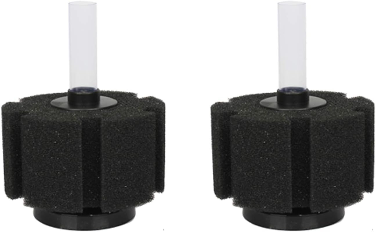 Aquarium Sponge Filter with Airline Tubing, Check Valves, Suction Cups for 55 Gallon Fish Tank, Betta, Nano, Shrimp, Fry