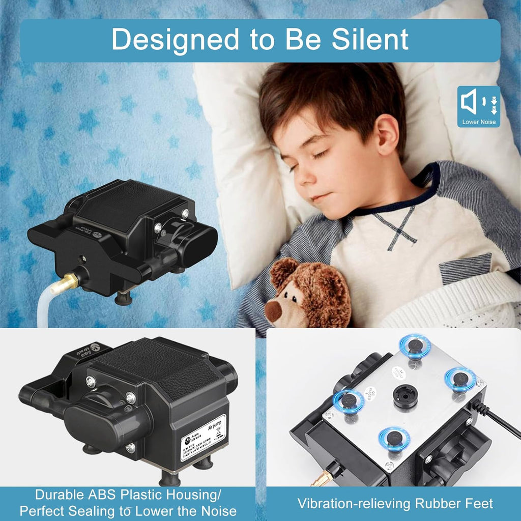 Quiet Aquarium Air Pump 200/317/475GPH High Pressure Commercial Air Pump Pond Aerator Bubbler Hydroponics Air Pump Oxygen Pump