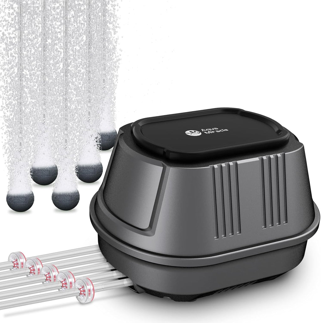 Aquarium Air Pump Super Quiet Fish Tank Air Pump, 6W/10W 190Gph/317Gphaquarium Bubbler Hydroponics Air Pump Oxygen Pump Pond Aerator