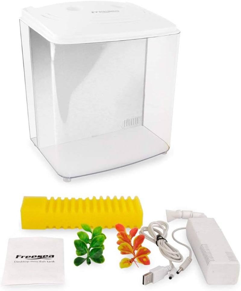 1.2-Gallon Betta Aquarium Starter Kit with LED Lighting and Filter Pump