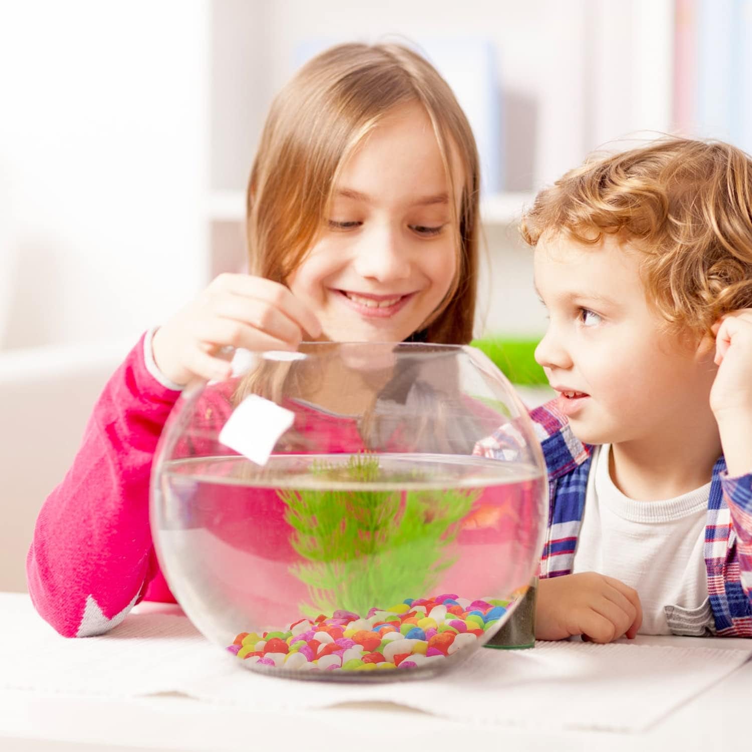 2.2 Lb Decorative Mini Rainbow Gravel Pebbles for Aquariums and Landscaping - Mixed Color Stones for Succulents, Cacti, Bonsai, and Home Decor (8-12mm)