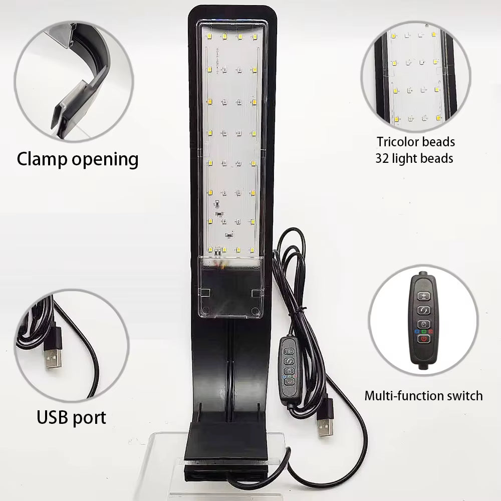Intelligent Timing Tricolor Variable Light Aquarium Lights LED Plant Growth Lights Fish Tank Lights Aquarium Decorative Lighting