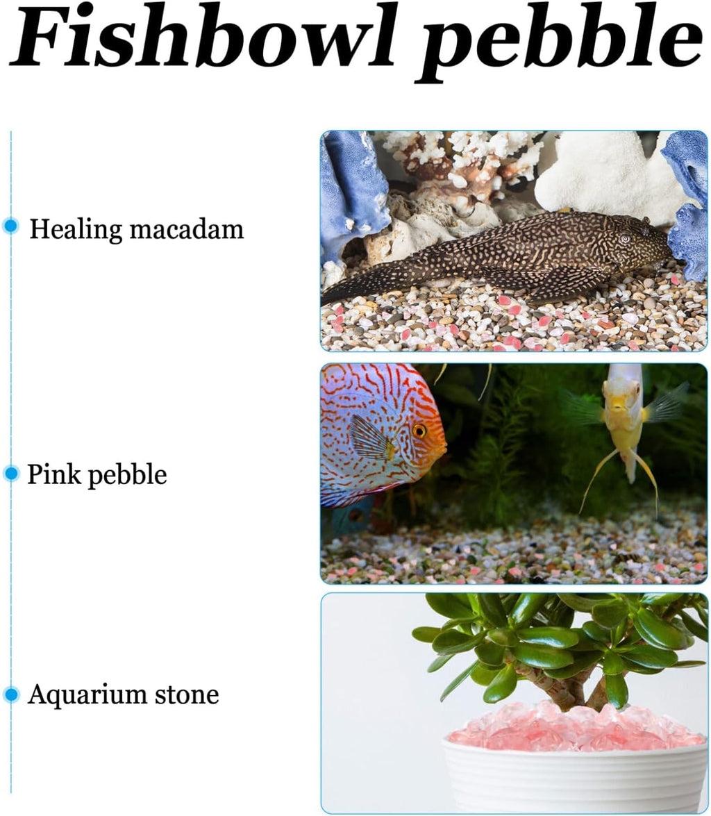 Aquarium Pebbles Pink-Fish Tank Gravel Rock Crystal Stones for Fish Tank/Terrariums/Garden/Flowerpot/Glassware/Vases Decoration (100G 5-7Mm)