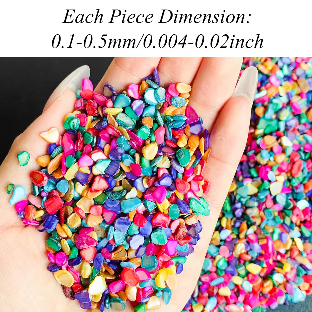 1Bag Natural Gravel Stones for Aquarium, Mini Shell Gravel, DIY Necklace & Bracelet, Garden Decoration, Potting Decoration, Path