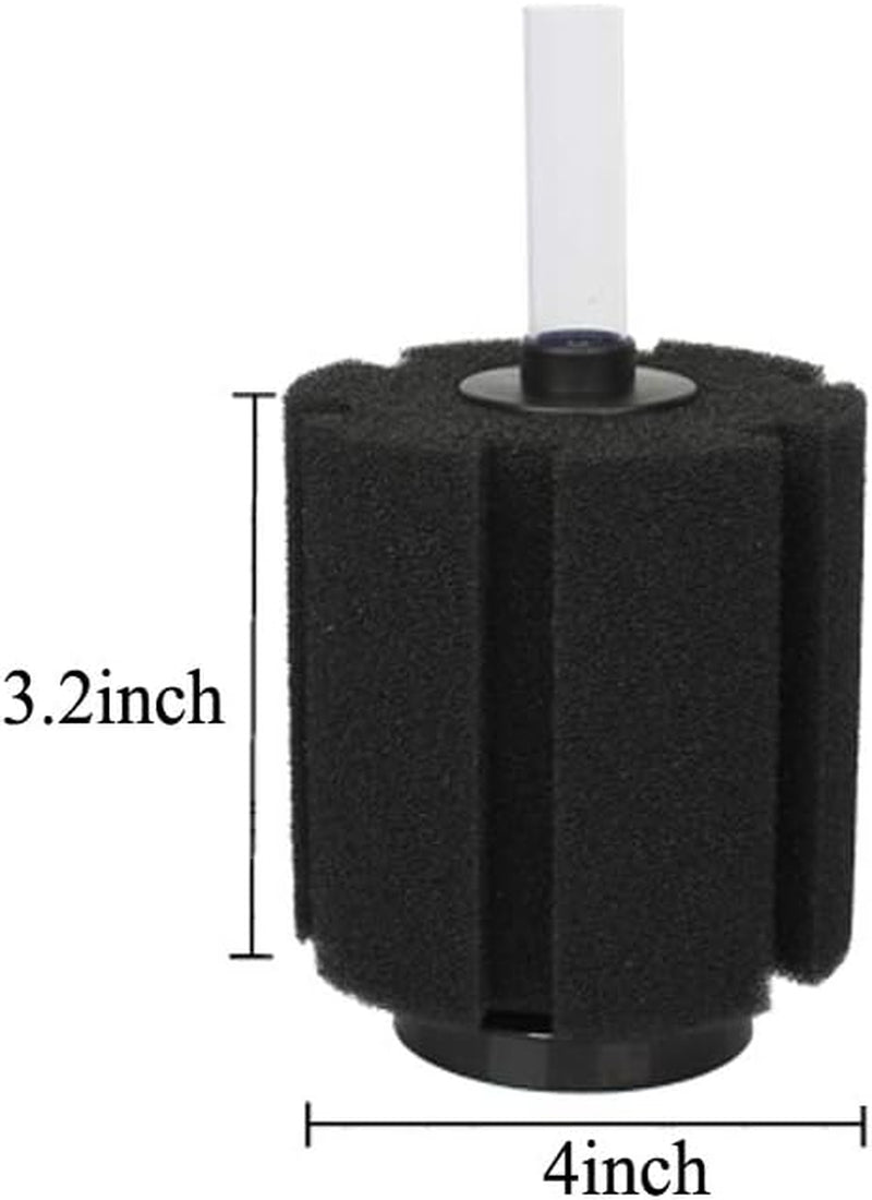Aquarium Sponge Filter for 20 Gallon Fish Tank, Betta, Nano, Shrimp, Fry, Biochemical Filter with Airline Tubing, Check Valves, Suction Cups