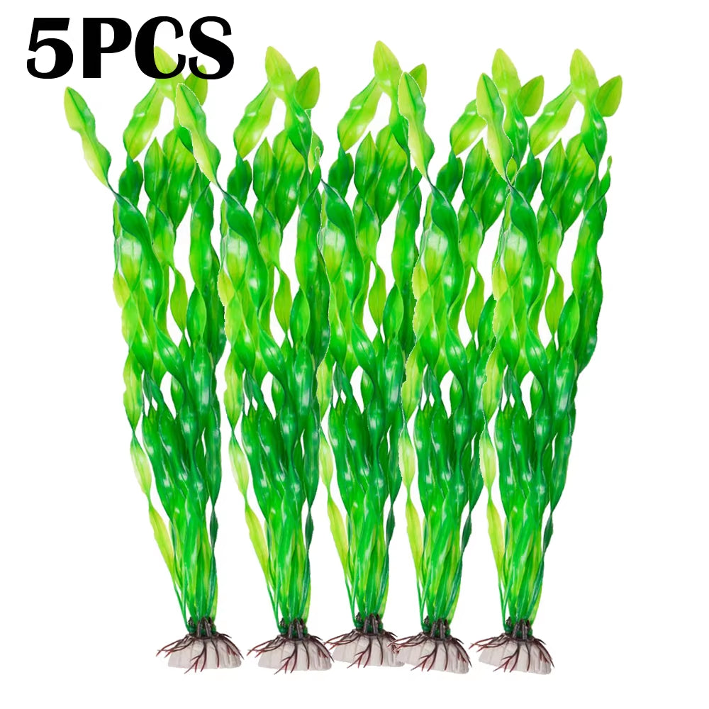 5/10Pcs Plastic Aquarium Plants Fish Tank Decorations Artificial Seaweed Water Grass Underwater Plants for Aquarium Accessories