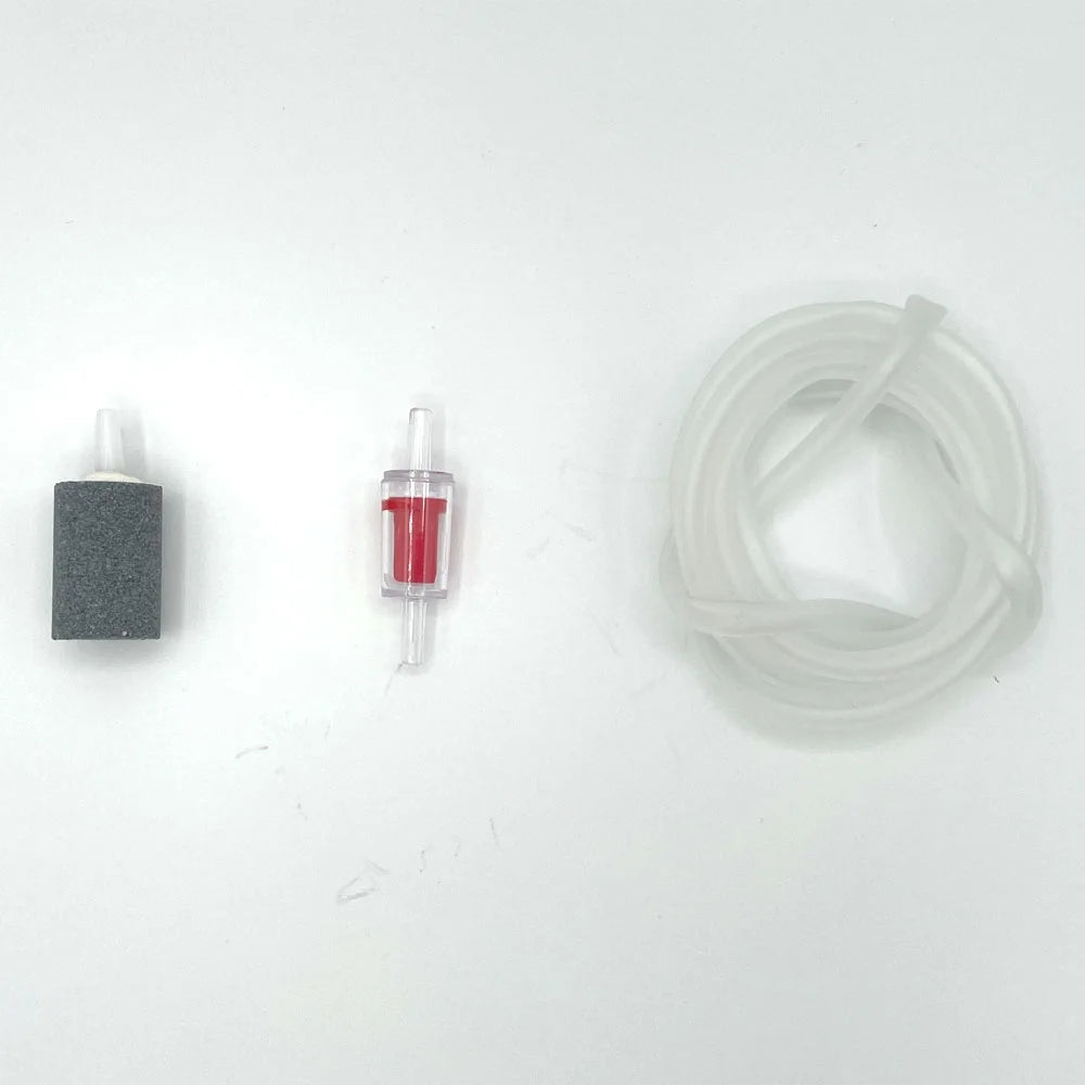 Aquarium Air Pump for 5-20 Gallon Fish Tank, 3W 48GPH Oxygen Aerator for Sponge Filter with Air Stone, Airline Tubing, Check Valve, Hydroponic Air Bubbler Pump