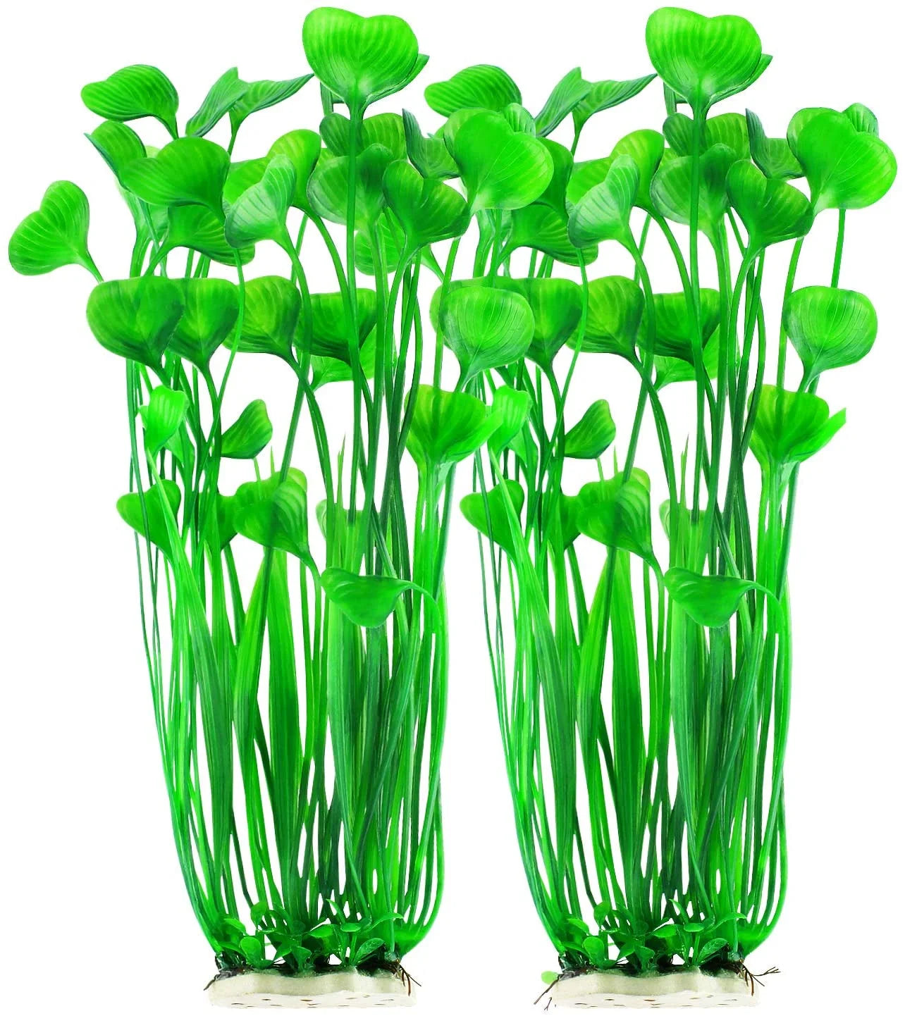 Plastic Fish Tank Plants, Artificial Tall Aquarium Plants for Fish Tank Decor, 15.75 Inches (Pack of 2)